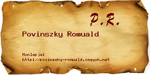 Povinszky Romuald névjegykártya